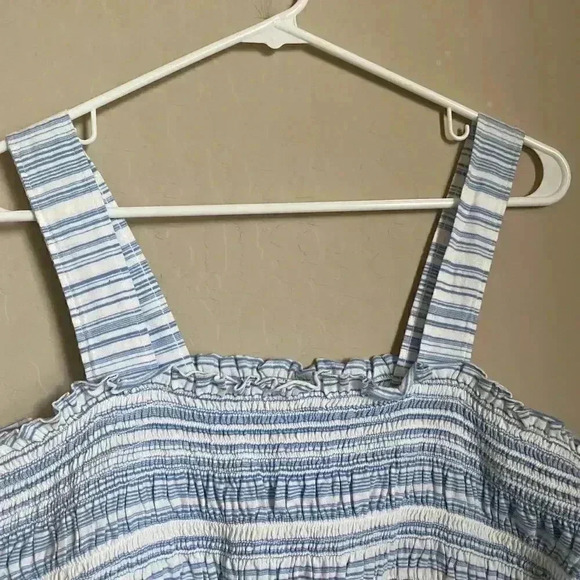 BP Striped Smocked Crop Tank Top Size Large - Picture 3 of 8